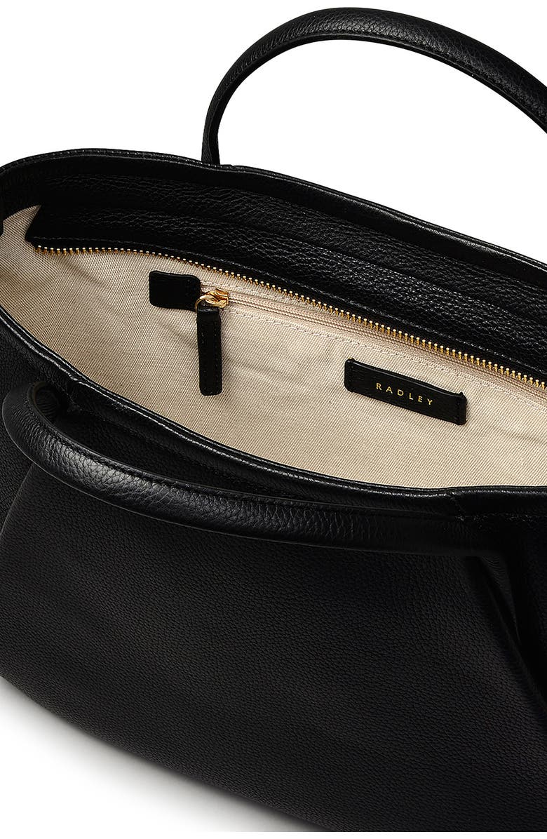 Radley Eastney Street Medium Top Zip Leather Satchel, Alternate, color, Black