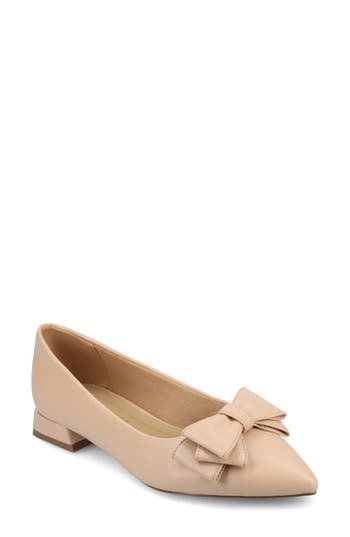 JOURNEE COLLECTION JOURNEE COLLECTION OPHELIA BOW POINTED TOE FLAT