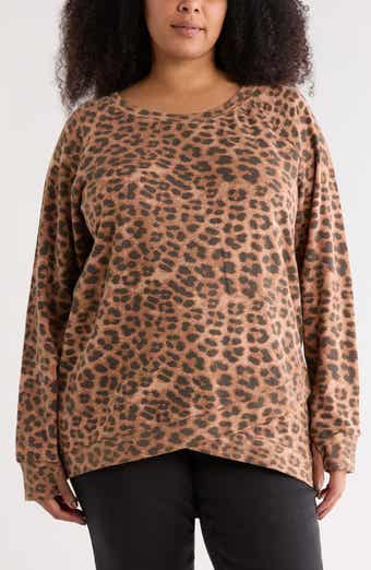 Threads 4 Thought Leopard Print Organic Cotton Blend Fleece Tunic