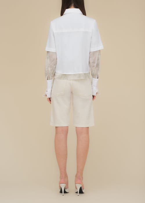 Contessa Mills Aradia Collared Cotton Poplin Shirt In White