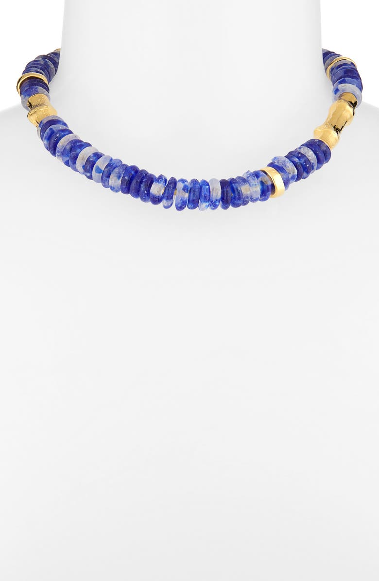 Lizzie Fortunato Toga Beach Beaded Necklace, Alternate, color, Blue