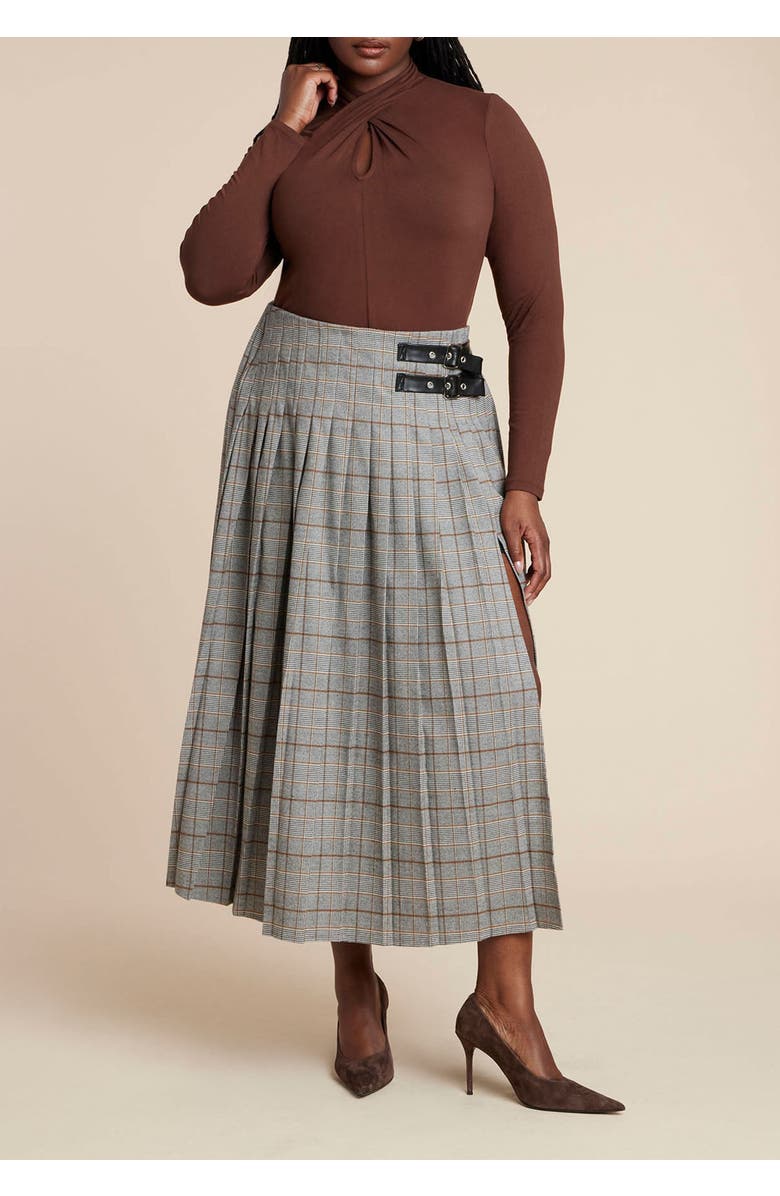 ELOQUII Keyhole Twist Drape Top, Alternate, color, Chicory Coffee