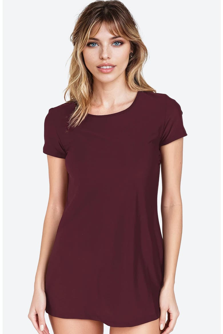 Anna Swim Tunic, Main, color, Wine