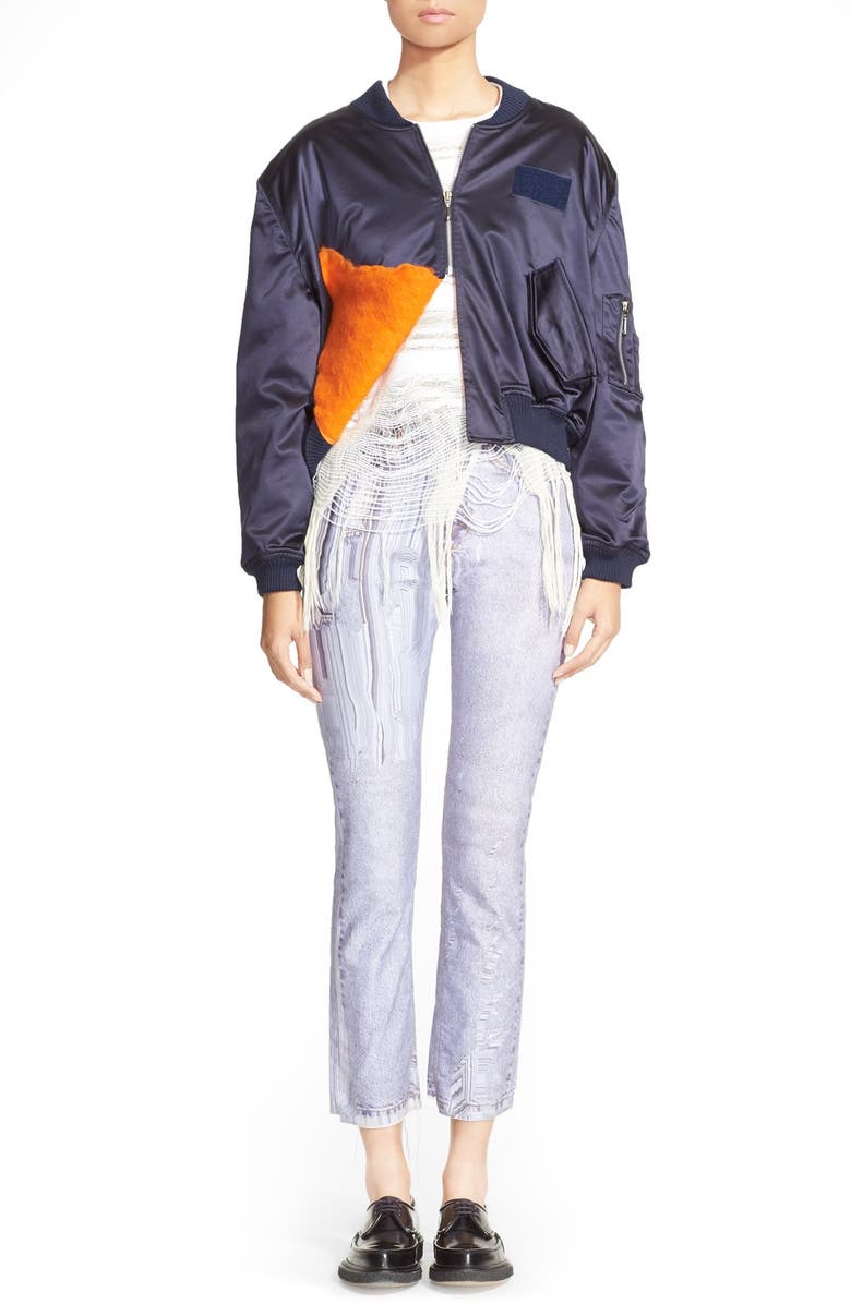 faustine steinmetz Hand Felted Bomber Jacket, Main, color, 