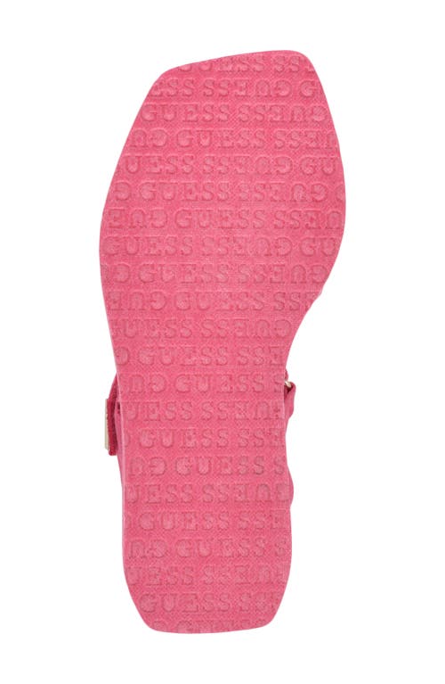 Guess Daysa Slingback Platform Wedge Sandal In Pink