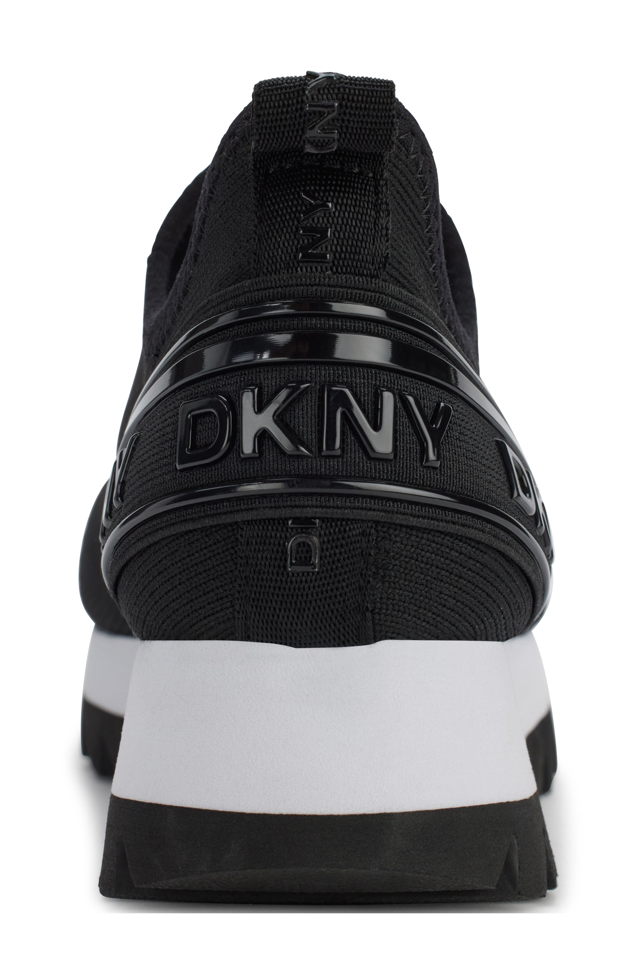 DKNY Abbi Knit Sneaker, Alternate, color, Black