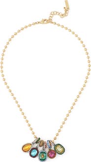 Kurt Geiger London Stone Ball Chain Charm Necklace