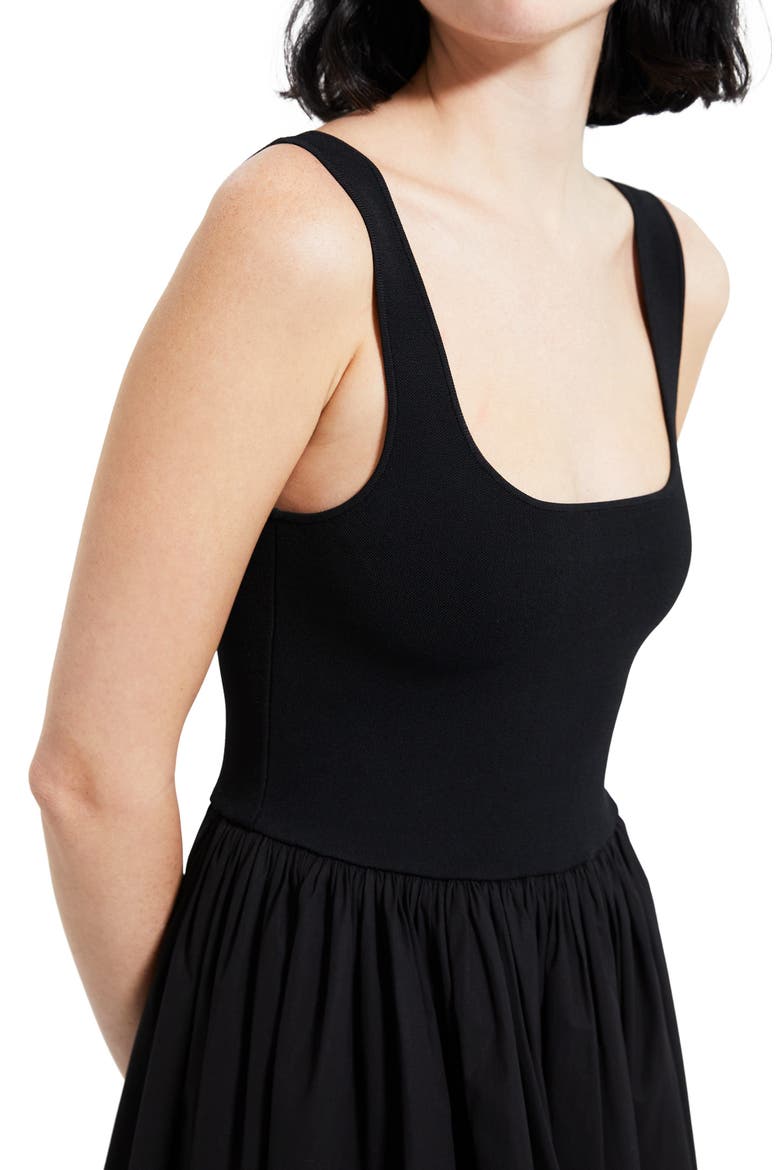 Gloss Midi Dress, Alternate, color, BLACK