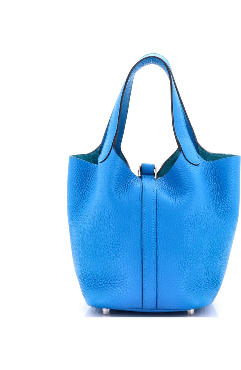 Pre-Owned Hermes Picotin Lock Bag Clemence PM, Alternate, color, Bleu Zanzibar