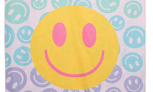 Katydid Pastel Happy Face Quick Dry Beach Towel