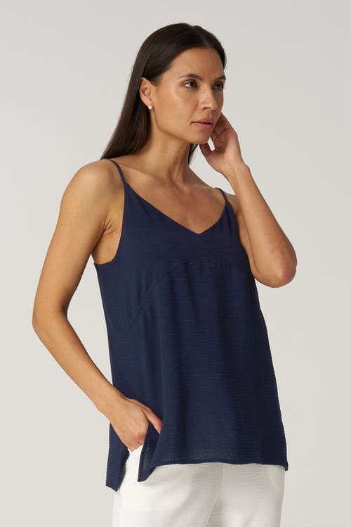 Franne Golde Textured Crepe Flowy Long Cami