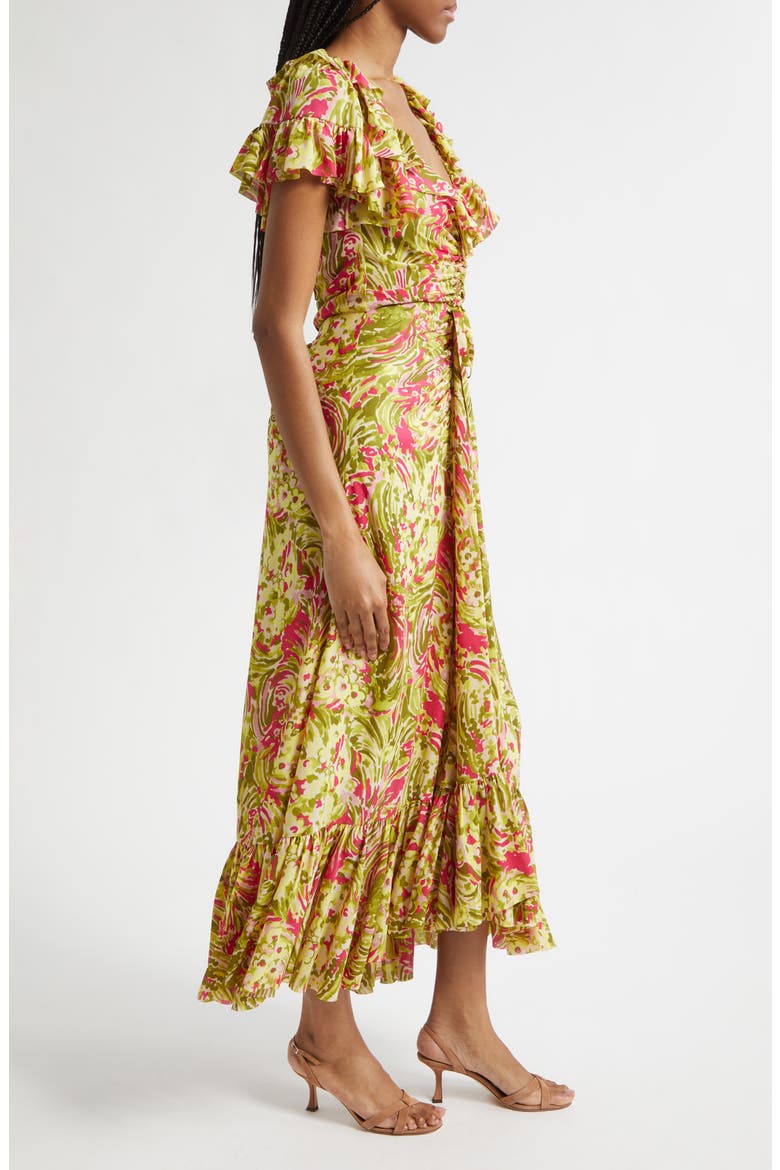 Daisy Swirl Ivey Floral Dress, Alternate, color, PINK AMETHYST MULTI