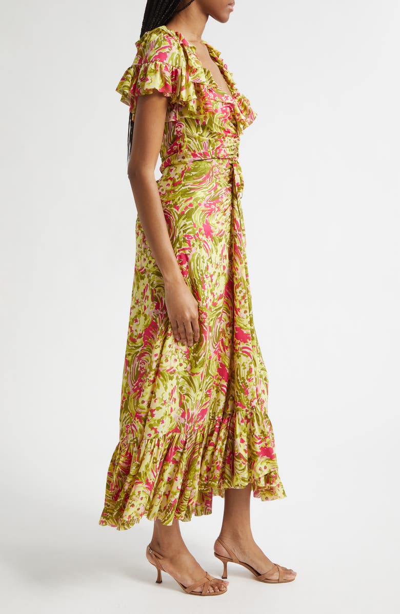 Cinq à Sept Daisy Swirl Ivey Floral Dress, Alternate, color, Pink Amethyst Multi