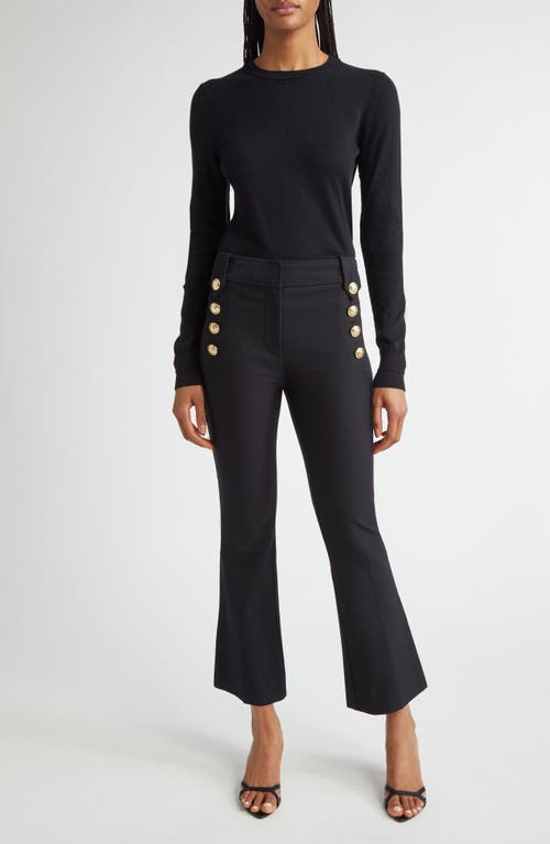 Derek Lam 10 Crosby Alizee Crewneck Cotton & Cashmere Sweater In Black