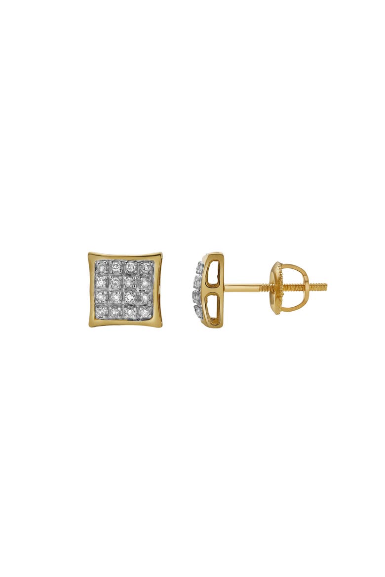 Raiva 10K Yellow Gold Diamond Unisex Earrings - 0.05 Cts, Alternate, color, 10K Yellow Gold