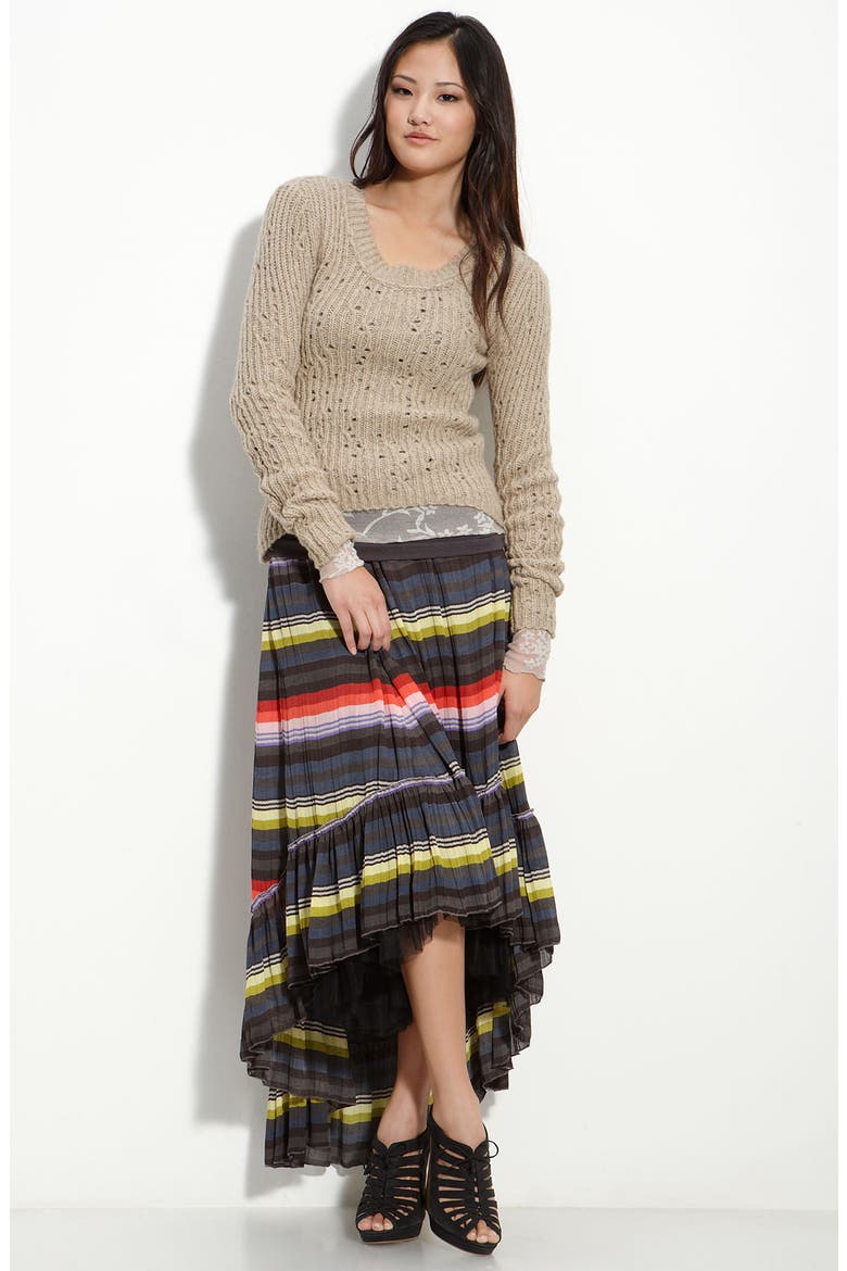 Sheer Mesh Skirt, Alternate, color, BLACK
