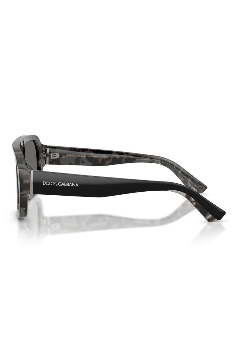 55mm Square Sunglasses, Alternate, color, BLACK ON GREY HAVANA / GREY