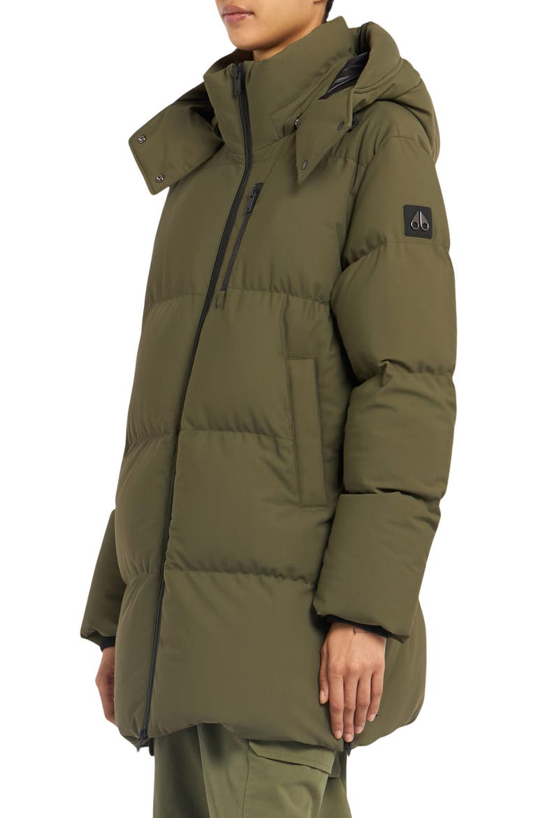 Chelia 3Q Water Repellent & Wind Resistant 800 Fill Power Down Puffer Jacket, Alternate, color, MOSS