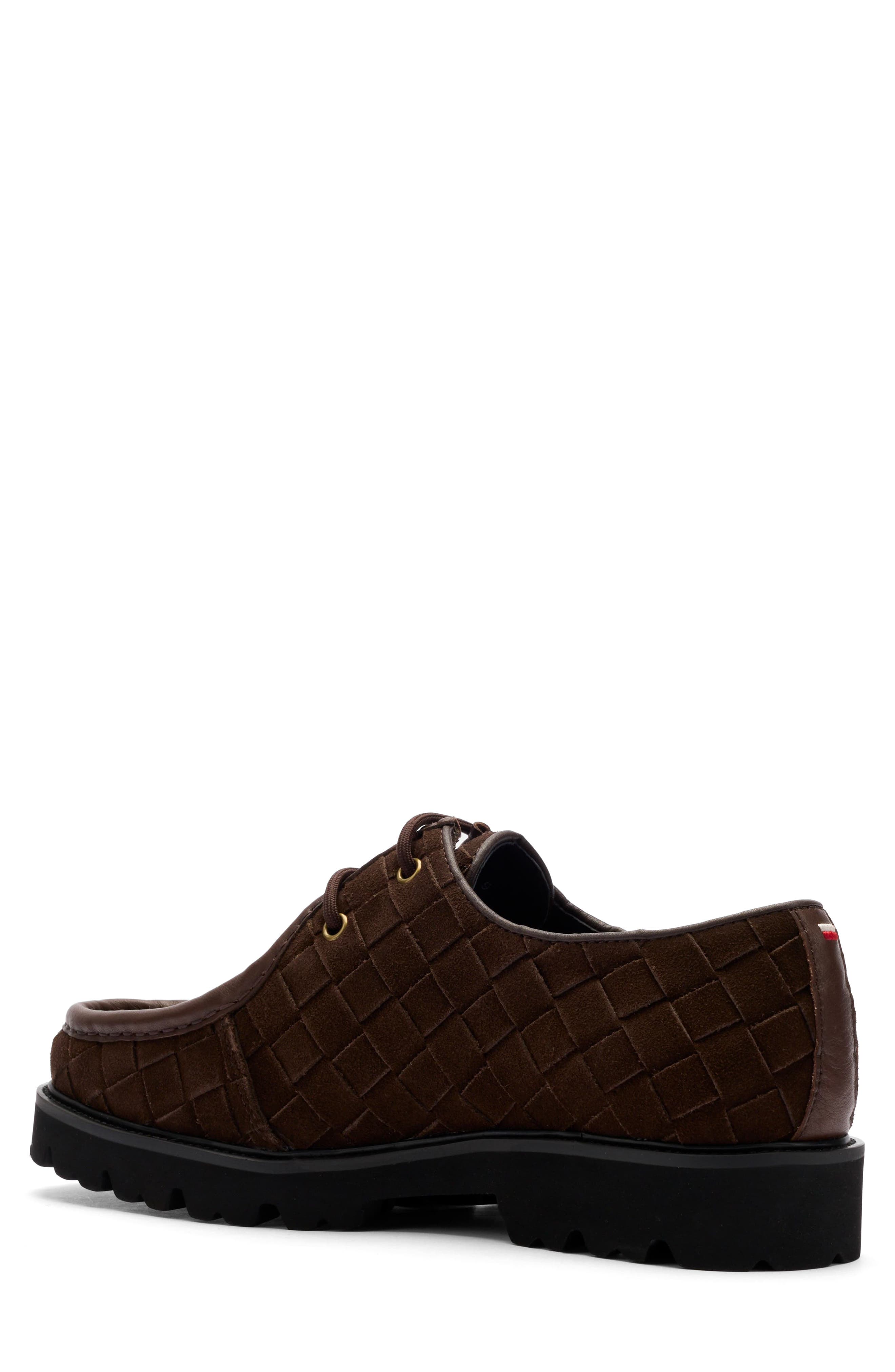 Montana Leather Oxford, Alternate, color, CHOCOLATE WOVEN