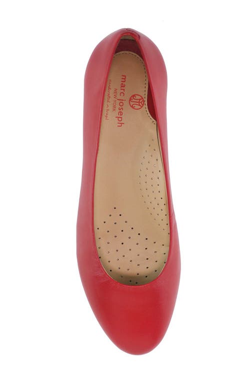 Marc Joseph New York Ferris Leather Ballet Flat In Red