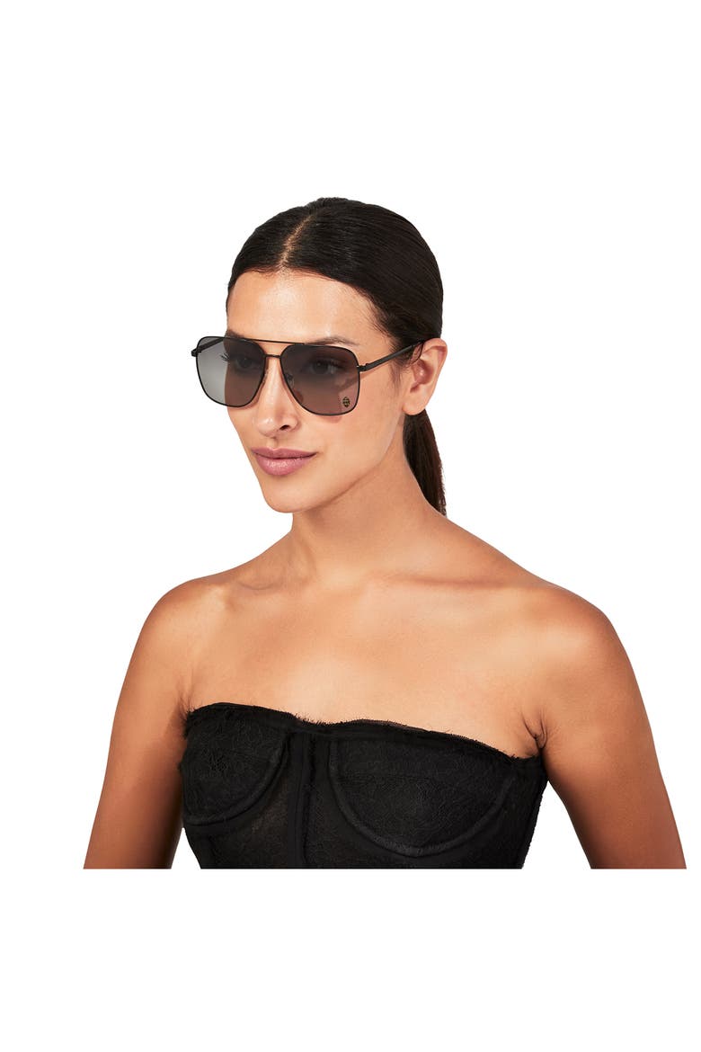 61mm Gradient Navigator Sunglasses, Alternate, color, BLACK/ GRAY GRADIENT