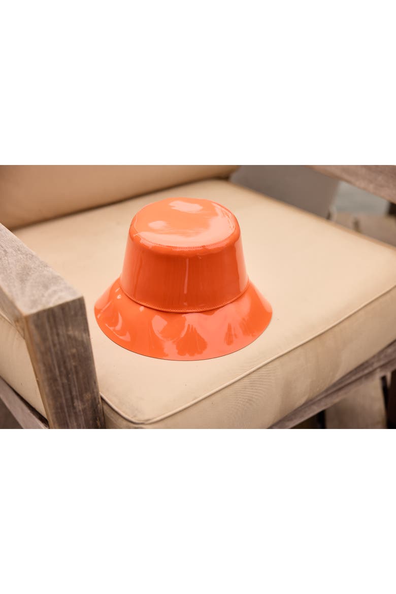 Smile Bucket Rain  Hat, Alternate, color, Orange