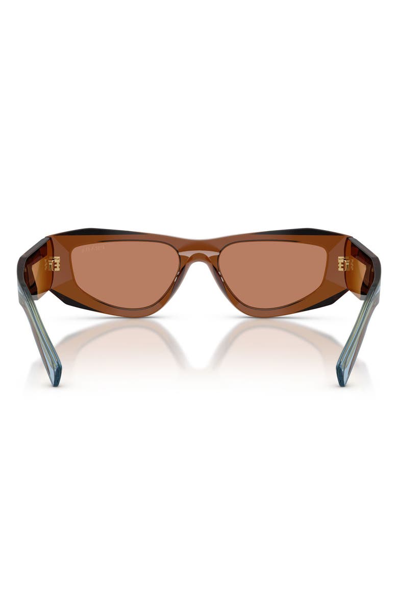 Prada 53mm Pillow Sunglasses, Alternate, color, Chocolate / Brown