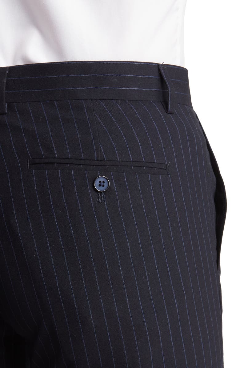 SOUL OF LONDON Navy Pinstripe Two Button Notch Lapel Suit, Alternate, color,
