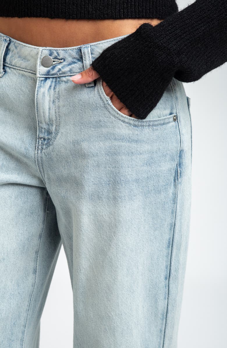 I Love Who I Am Low Rise Baggy Jeans, Alternate, color, Blue/ Black Antique