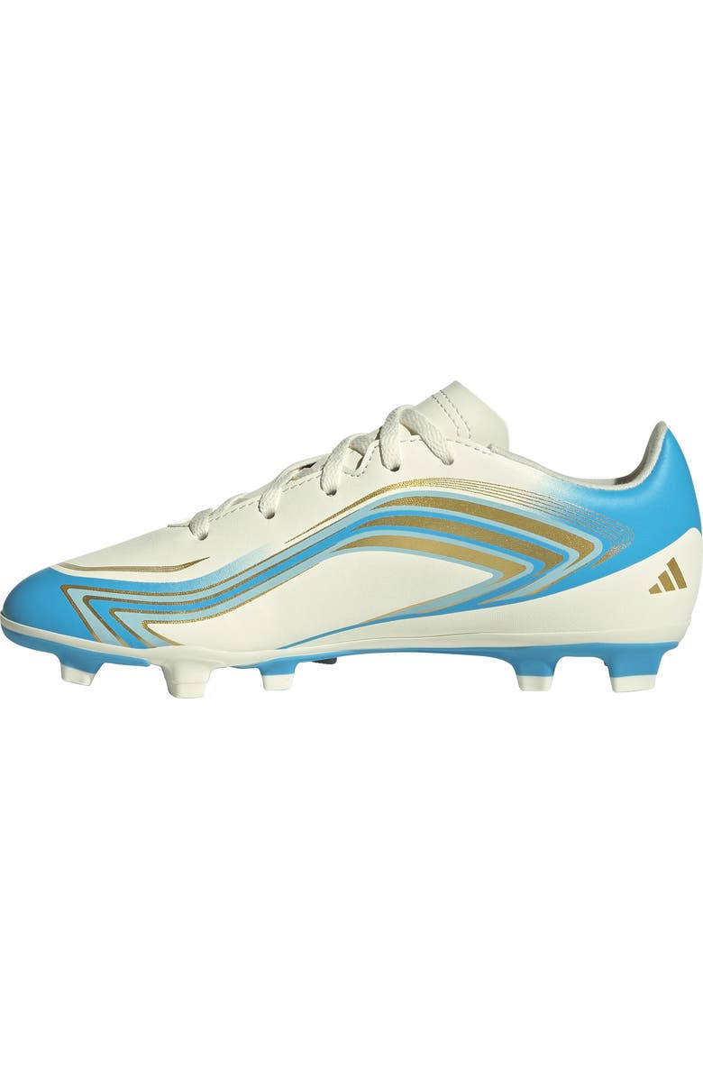 adidas Kids' F50 Messi Club Soccer Cleat, Alternate, color, Ivory/ Semi Blue/ Icey Blue