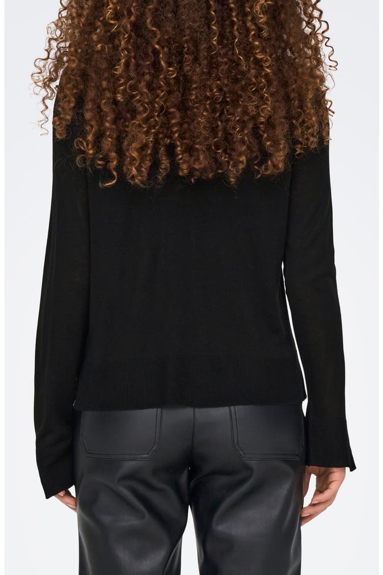 Vienna Long Sleeve Knit T-Shirt, Alternate, color, BLACK