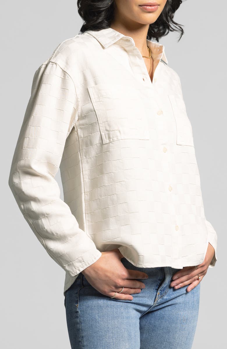 WEEKEND LOS ANGELES Adoria Texture Shirt, Alternate, color, Creme