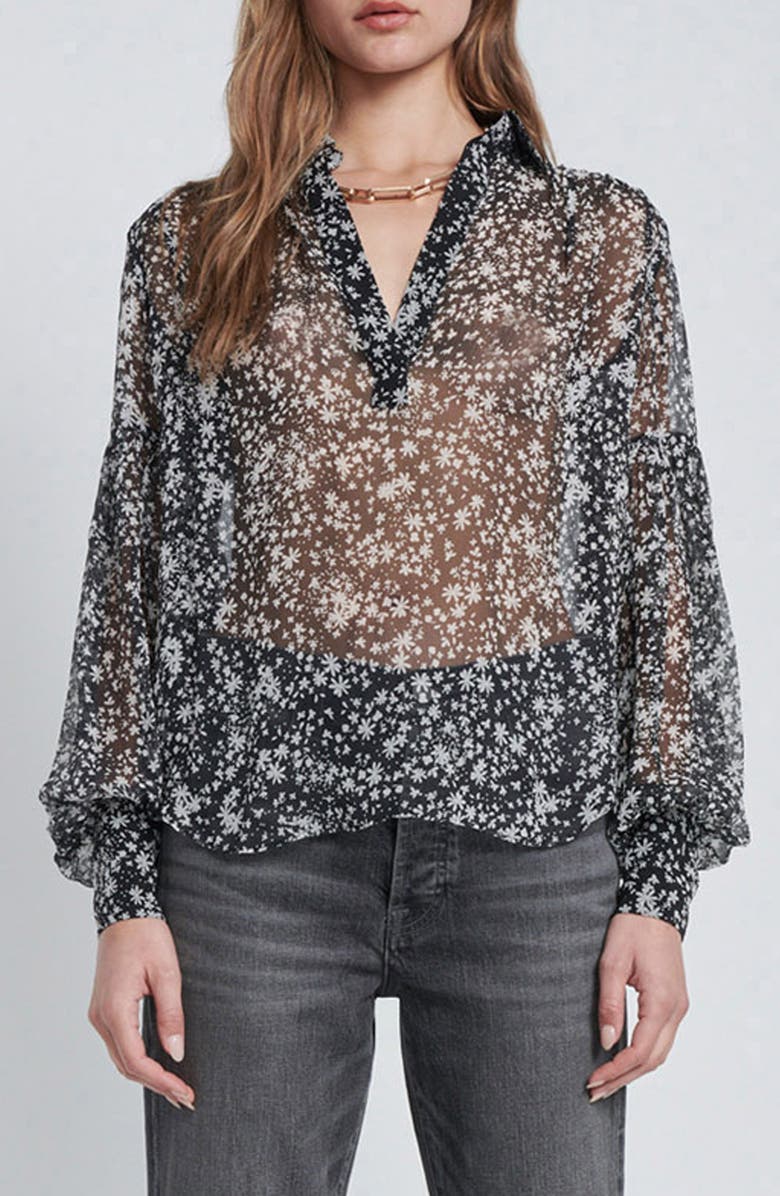 7 For All Mankind Bubble Sleeve Top, Main, color, 