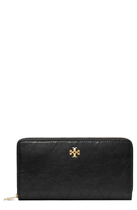 Charlie Leather Continental Zip Wallet