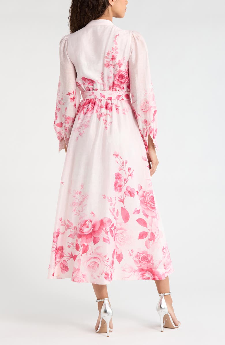 Ever New Rosalyn Floral Long Sleeve Belted Dress, Alternate, color, Rosina Floral