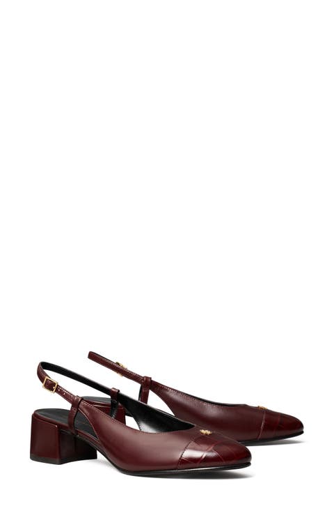 Slingback Cap Toe Pump