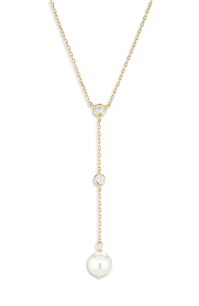 ARGENTO VIVO Freshwater Pearl Figaro Lariat Necklace, Alternate, color, Gold