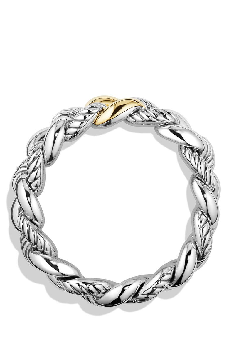 David Yurman 'Belmont' Curb Link Bracelet with 18K Gold, Alternate, color,