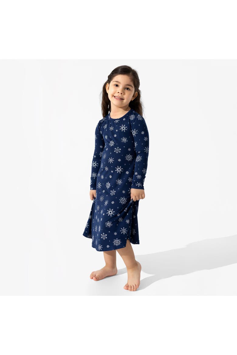 Kids' Snowflake Long Sleeve Dress, Alternate, color, Snowflake