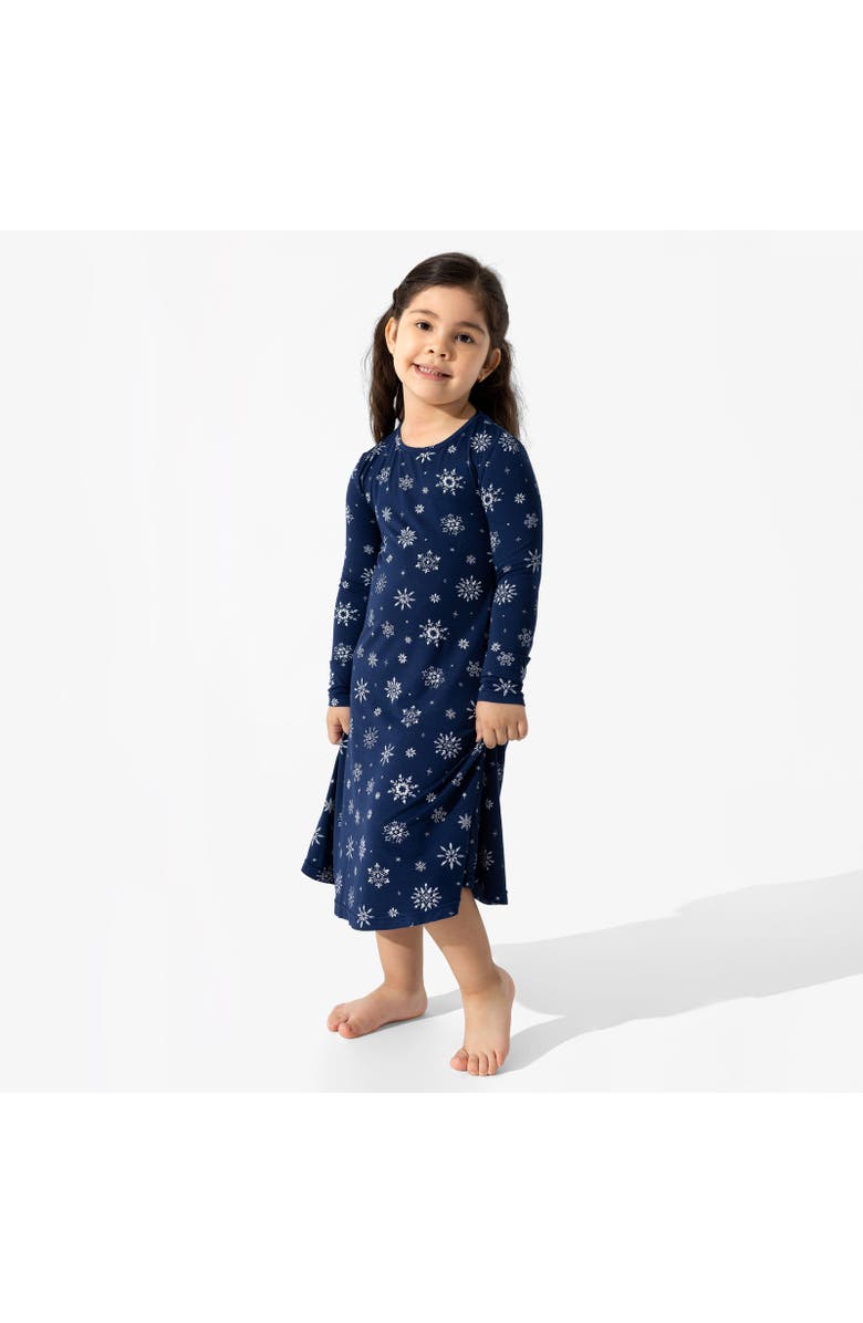 Bellabu Bear Kids' Snowflake Long Sleeve Dress, Alternate, color, Snowflake