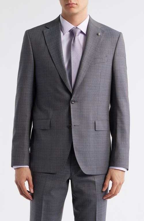 Jack Victor Esprit Screen Check Suit In Gray