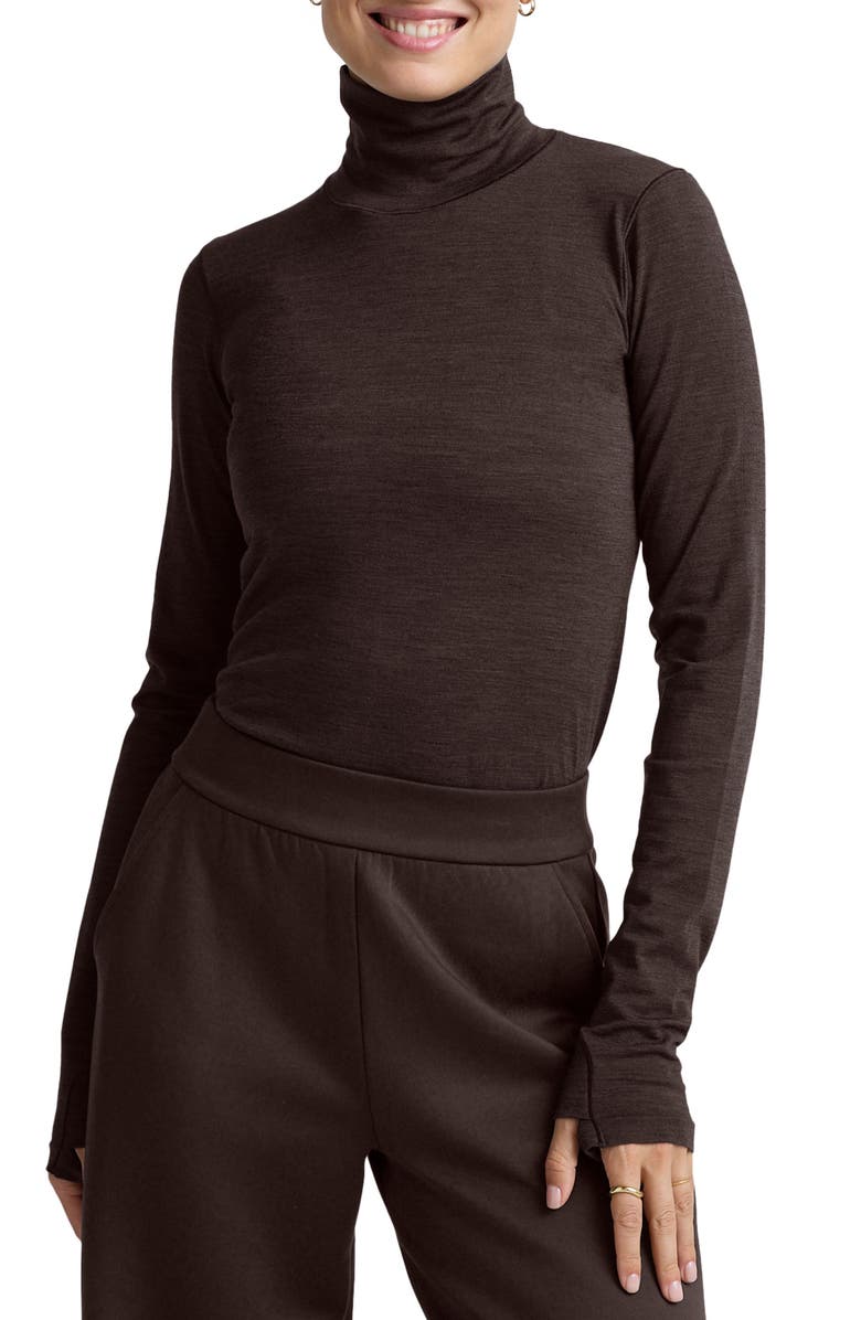 Beyond Yoga Luxeknit Turtleneck, Main, color, Dark Chocolate