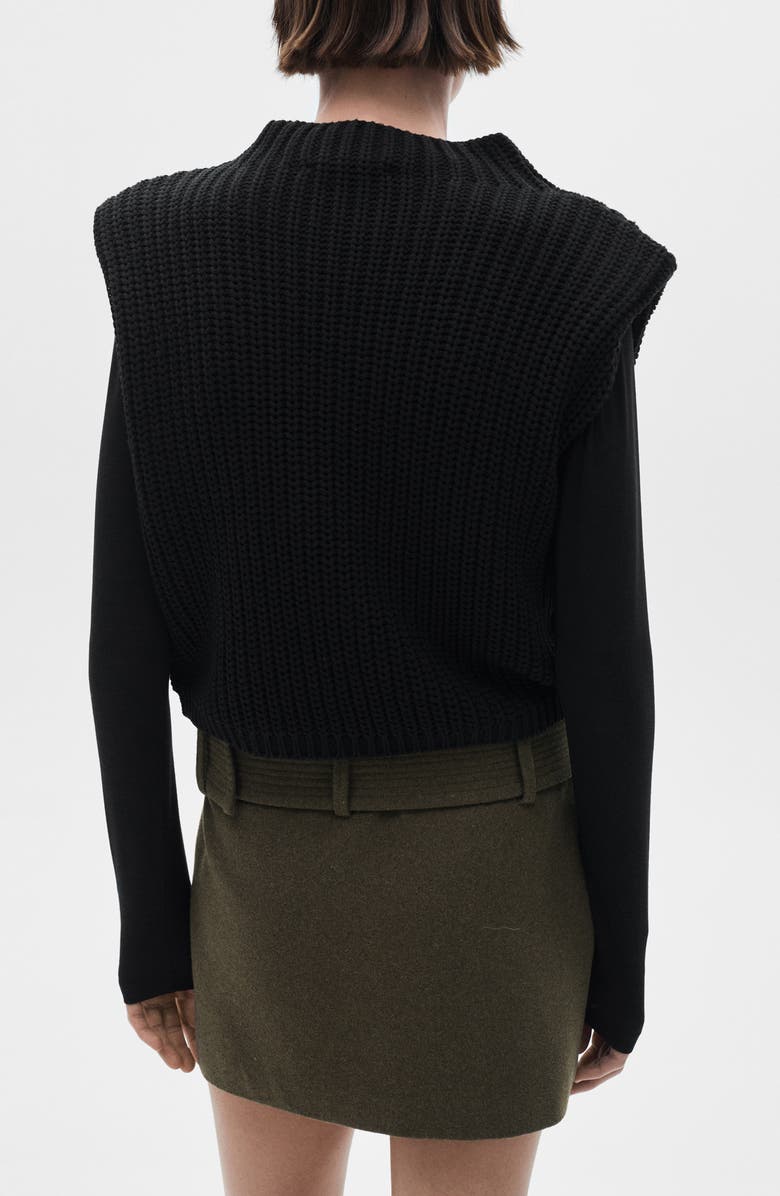 MANGO Shoulder Pad Sweater Vest, Alternate, color,