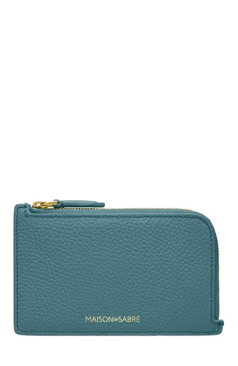 Leather Zip Card Holder