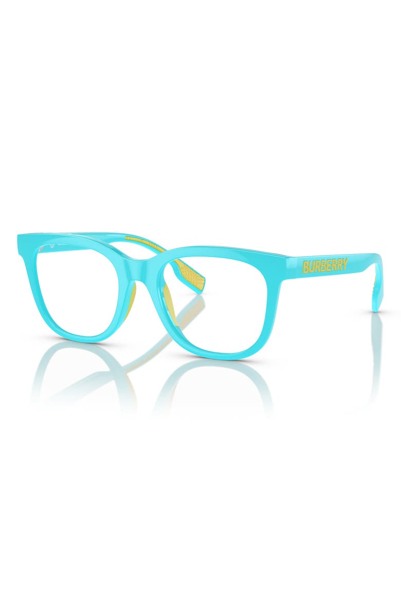 Burberry 47mm Small Square Optical Glasses, Alternate, color, Turquoise / Demo Lens
