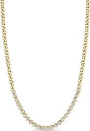 Zoë Chicco Diamond Bezel Tennis Necklace