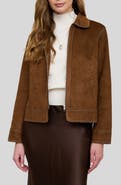 ZOE AND CLAIRE Faux Suede Utility Jacket