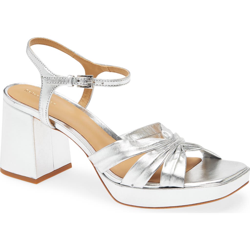 Reformation Maize Platform Sandal In Metallic