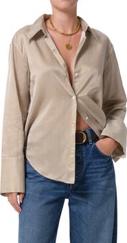 Citizens of Humanity Camilia Cotton & Silk Button-Up Shirt