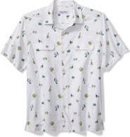 Tommy Bahama Coastal Ease Petite Tropics IslandZone® Short Sleeve Button-Up Shirt